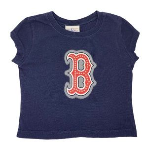 2/$12 💥♻ Team Athletics Girls Navy Boston Red Sox T-Shirt | Size 4-5 | 678